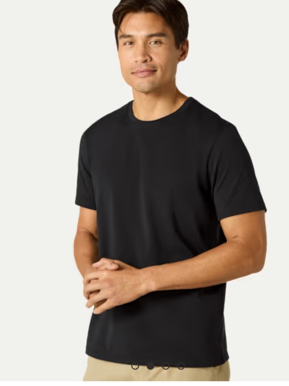 Bombas Black Pima Cotton Crew Neck Short Sleeve Tee NEW